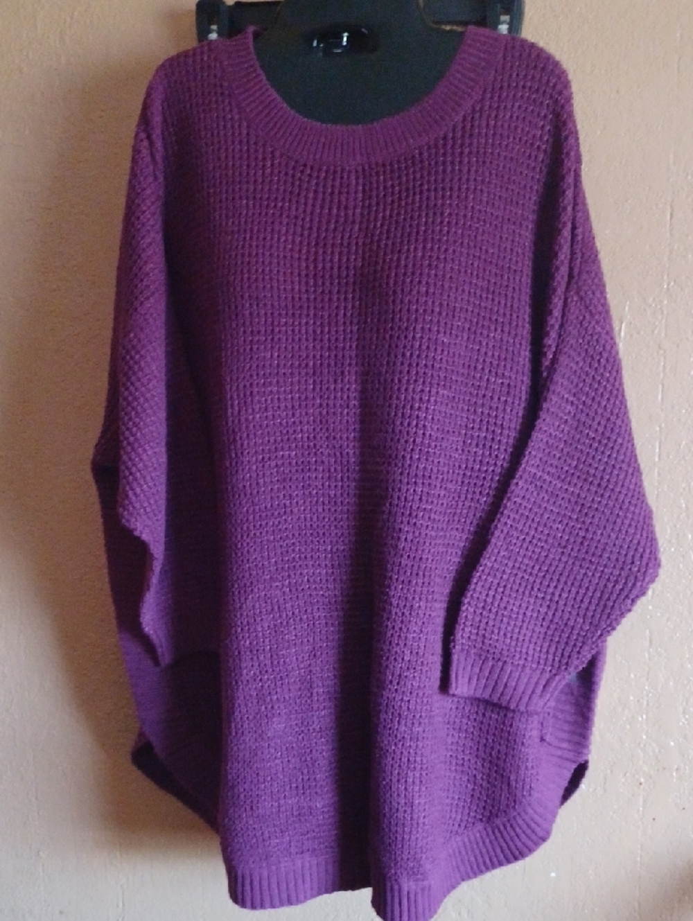 Black Tape_ Women's Violet Oversized Crewneck Sweater